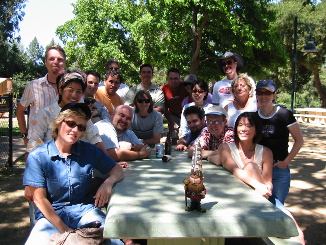 Group shot with the Gnome